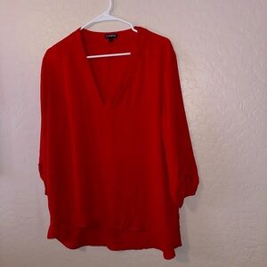 Express Women's Bright Red Blouse